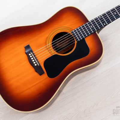 1976 Guild D-50 Bluegrass Special Vintage Dreadnought Acoustic Guitar Sunburst w/ Case, USA Westerly image 1