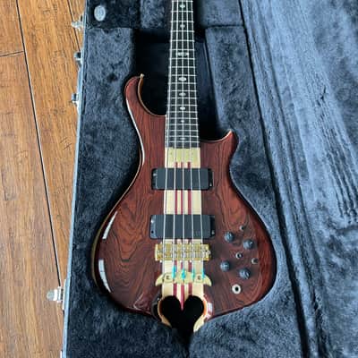 Alembic Signature Deluxe Mark 5 String Bass Guitar Cocobolo image 1