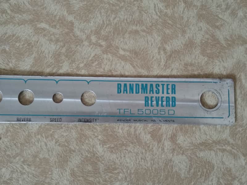 Fender Bandmaster Reverb TFL 5005 D - Original Amp Faceplate Silverface image 1
