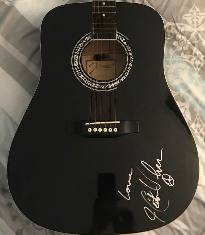 Keith Urban signed guitar Johnson Black image 1