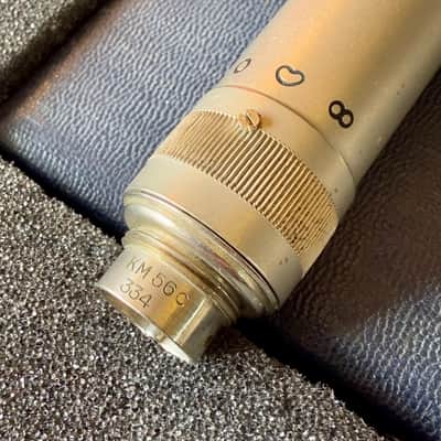 PAIR! -Neumann KM56 tube microphone c 1956 - Nickel original vintage image 5