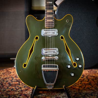 Fender Coronado II with Tremolo, Rosewood Fretboard 1967 - Extremly Rare Custom Color Charcoal Frost image 1