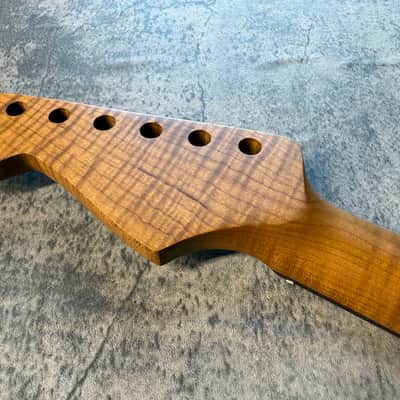 BMC Guitar 5AAAAA FLAME MAPLE Neck Strat® Stratocaster® 22 Fret Roasted With Rosewood Fingerboard Nitro Lacquer 9.5 Radius  STFRM5A #3 image 8