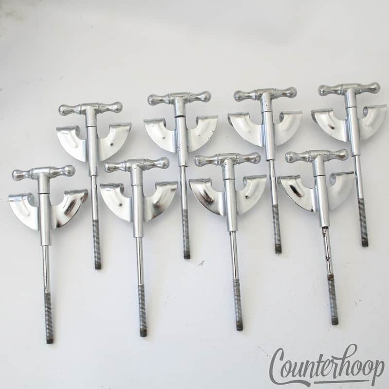 *Pearl 8x Bow-Tie 4 5/8"Bass Drum Tension T-Rods+Claws Metric Japan Vintage 60s* image 1