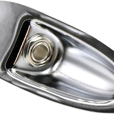 Guitar Input Jack Socket Plate Output Loaded Boat Style 1/4 Inch with Screws for Fender Stratocaster Strat St Mono Electric Guitar for Electric Guitar Replacement Parts(Silver) image 3