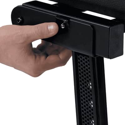 QUIK LOK - BZ7 Professional Quick-Setup Musician Stool - Heavy Duty Steel Performance Chair with 10-Second Fast Folding Frame and Thick Cushioned Seat, Portable Design for Gigging Musicians, Black image 3