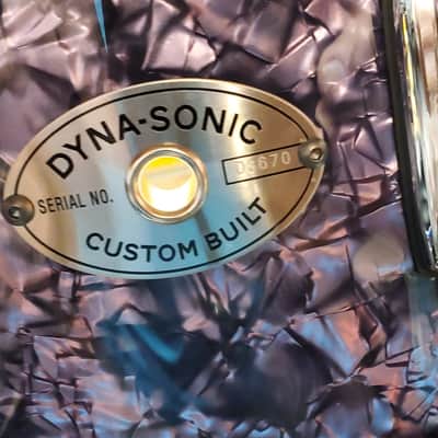 Rogers No.37PDP 6.5"X14" Dyna-Sonic Snare Drum S/N D3670 - Purple Diamond Pearl VIDEO !!! image 11