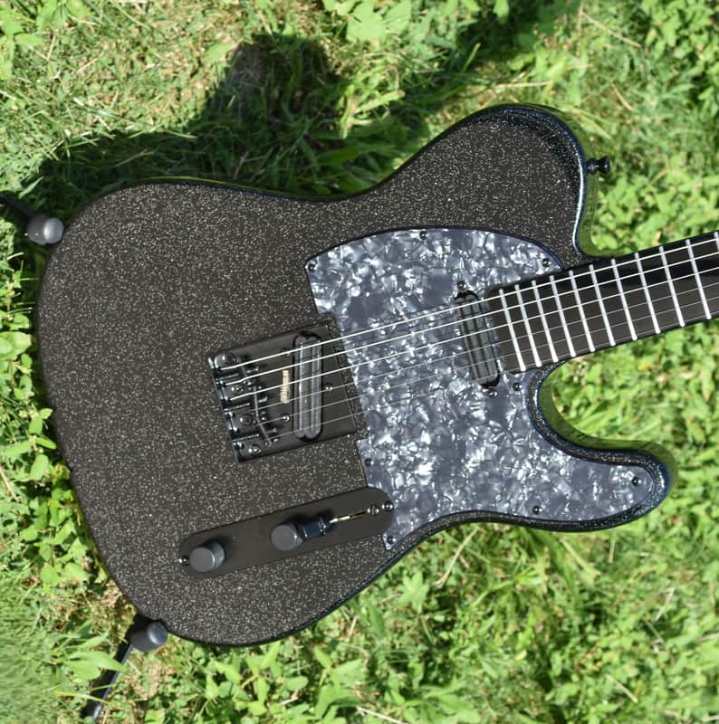 Custom Pre-order! Telecaster HH Metallic Black Sparkle Flake 4-Way Coil Split image 1