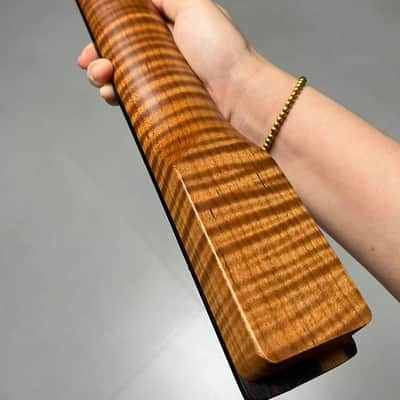AAAAA Tele Ebony Fretboard Roasted flame Maple Electric Guitar Neck Radius 12inch Round stainless steel 22 frets hole 10mm Radius: 12 inches image 8