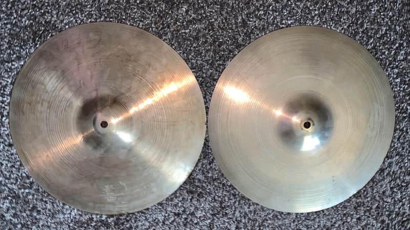 Vintage Zildjian 14"   Hi-Hat  Cymbals made in the usa image 1