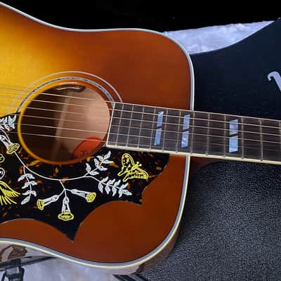 NEW! Gibson Custom Shop Hummingbird Koa/Carpathian Spruce Acoustic-Electric Guitar - Honeyburst - 4.65 lbs - Authorized Dealer! G06299 image 2