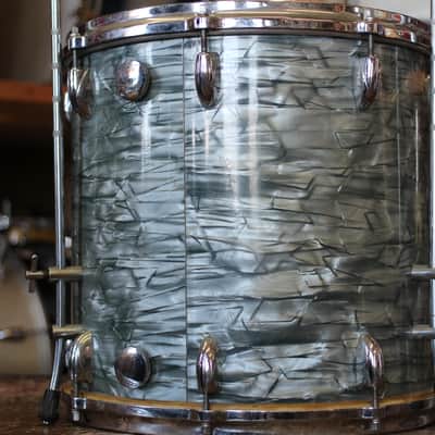 1950's Gretsch Progressive Jazz in Midnight Blue Pearl 14x20 14x14 8x12 image 10