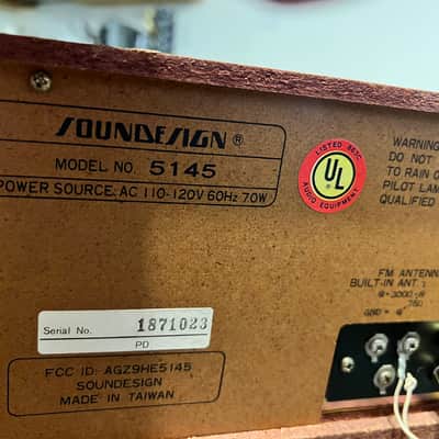 Vintage Soundesign PLL/AM/FM Stereo Receiver 5145 Vintage Stereo Receiver image 6