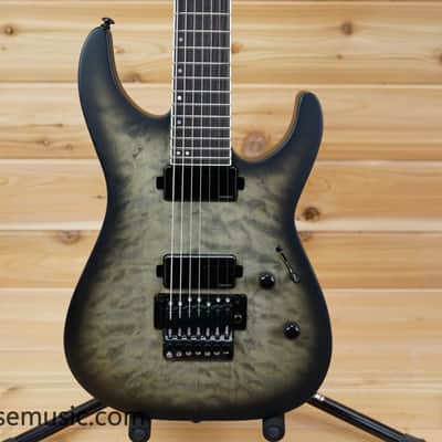ESP LTD M-1007 Baritone - Charcoal Burst Satin image 1