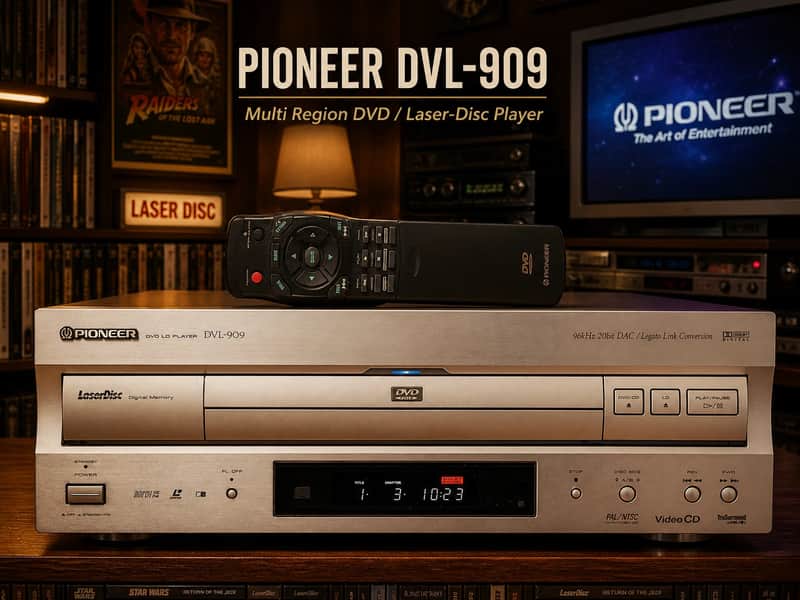 PIONEER DVL-909 Rare Multi Region DVD / Laser-Disc Player