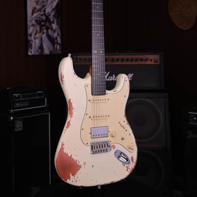 Dhatarattha HSS Strat-Style – Cream Nitro Relic image 6