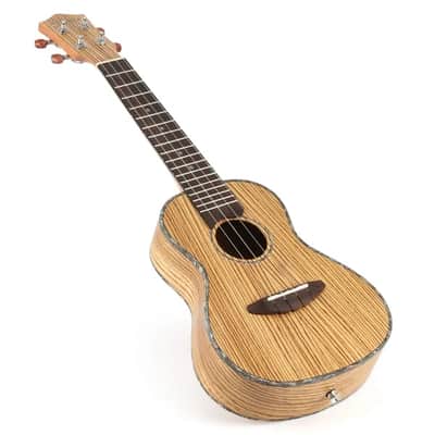 Zebrawood Body 23 inch Concert Ukulele with Ukulele Set Tuner Strap Nylon Strings image 5