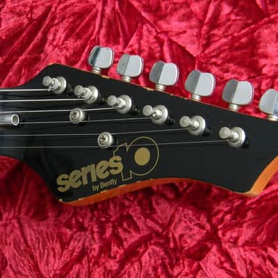 Series 10 Vintage 1985 Black Body Maple Fretboard Neck ZZ Explorer Style Guitar image 10