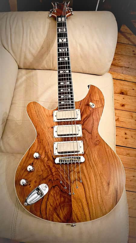 Custom Handmade exotic wood premium quality left handed guitar D'Urbano Magnetics