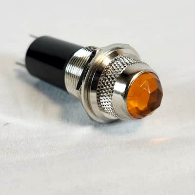 Insung LM-001-3 Amber Amplifier Panel Mount Jewel Pilot Light Assembly W/ Bulb image 1