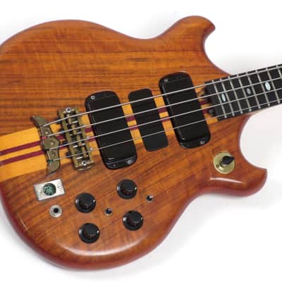 1977 Alembic Series I SSB Short Scale Bass - Figured Koa - Power Supply Included Stanley Clarke image 5