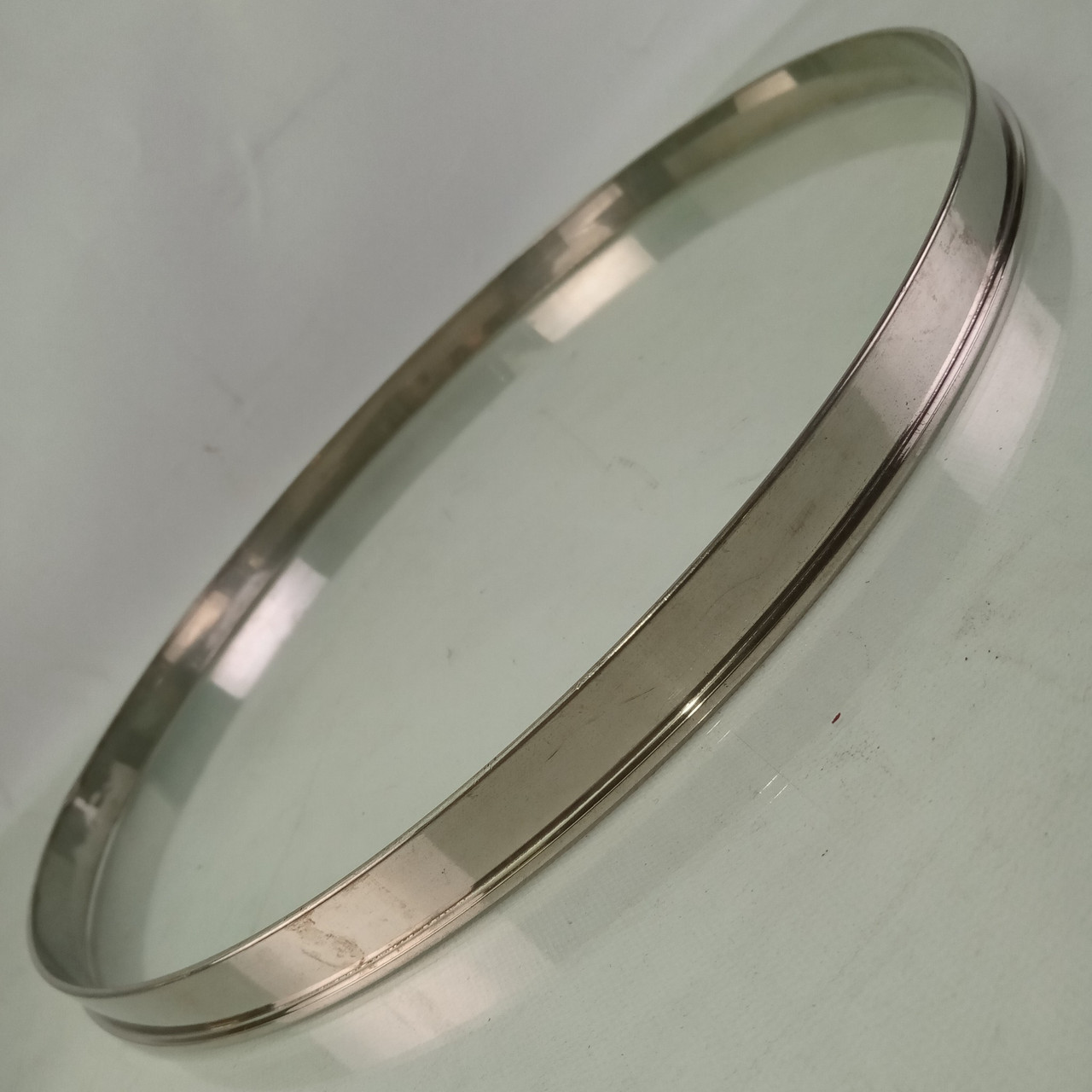 Gretsch 13" Broadkaster Single-Flange Tom Drum Batter Rim/Hoop Nickel-Brass NOB — main photograph