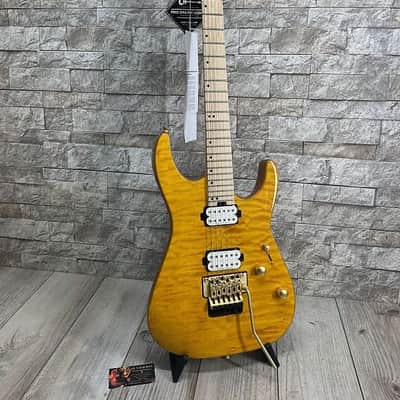 Charvel #2969431558 - Pro-Mod DK24 HH FR M Mahogany with Quilt Maple, Maple Fingerboard, Dark Amber image 10
