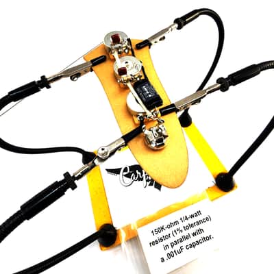 Carparelli Jazz Bass Pre-Wired Harness (V/V/T) — Acrylic Template, CTS Pots, Vitamin Q, Pure Tone Jack image 5