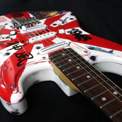 Custom Painted and Upgraded (Aged and Worn) Fender Squier CXS Strat With Matching Headstock and Pickguard image 15