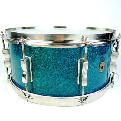 WFL Ludwig 6.5x14"Contest Snare Drum Blue Sparkle Vintage'55 NOB Stick-Chopper50 image 20