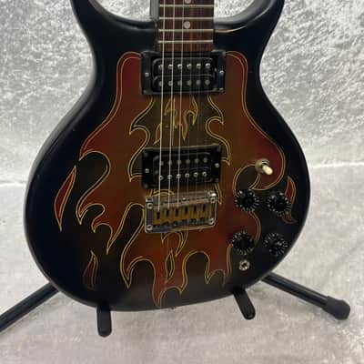 Washburn Raven electric guitar / flaming eagle refinish + Tweed case image 9
