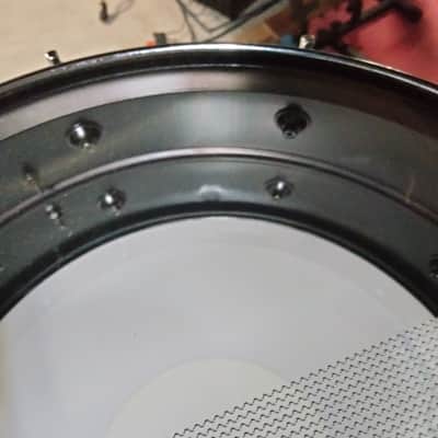 Yamaha SD465AMK Manu Katche Signature Snare Drum with SKB case - Black Nickel image 5