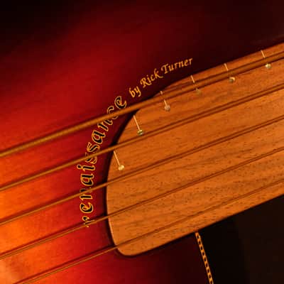 Rick Turner Renaissance  5 String Acoustic Electric Fretless Bass (RB 5-FL) Cherry Sunburst image 2