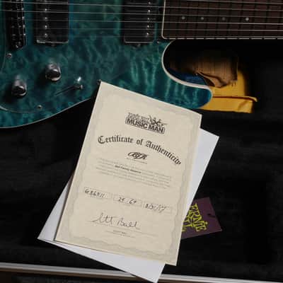MusicMan BFR Steve Morse LTD 2017 - Tahitian Blue Quilt image 18