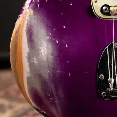 Fender Custom Shop 1965 Jaguar Heavy Relic Electric Guitar - Faded Purple Metallic with Hardshell Case image 12