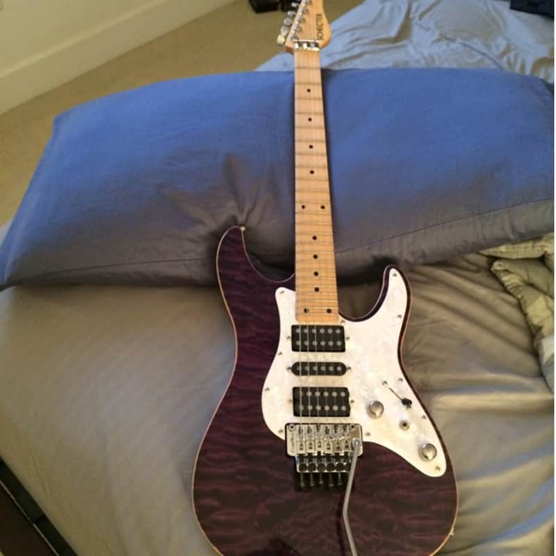 Schecter Japan SDII 24 BW  Purple Suhr Tom Anderson image 1