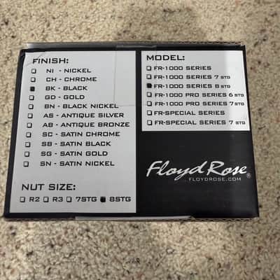 Floyd Rose FR-1000 Series 8 String Tremelo System 2019 - Black image 2