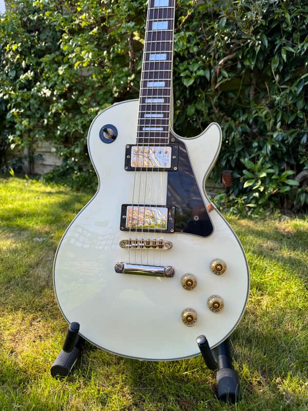 Blitz Les Paul Custom by Aria Pro II, 1992 Vintage White, Made in