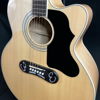 Harley Benton Custom Line King CE Jumbo Acoustic-Electric Guitar Gloss Natural w/ HSC image 7