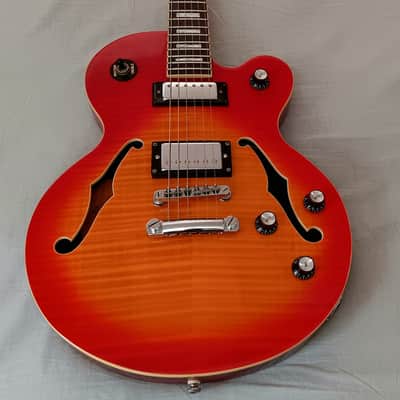 Epiphone Alleykat Semi-hollow Guitar (CLEAN! Grover Tuners - Case Included) 2000 - 2008 - Heritage Cherry Sunburst image 11