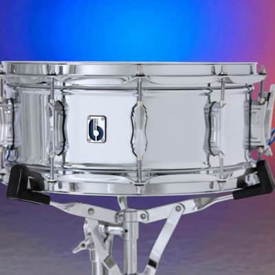 British Drum Co. BB-14-60-SN Bluebird Series Chrome Over Brass Snare. 6" x 14" image 4