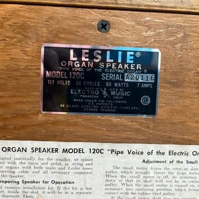 Leslie Organ Speaker Model 120 - Pair image 9