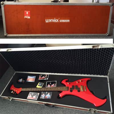 Warwick John Entwistle's Personal Collection Pink Buzzard Bass Guitar w Signed Case & Spider Doodle image 8