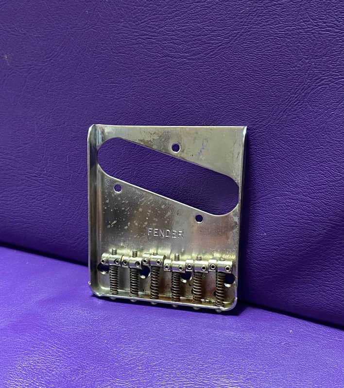 Vintage 1970s Fender Telecaster Tele six 6 Saddle ashtray Bridge Natural relic image 1