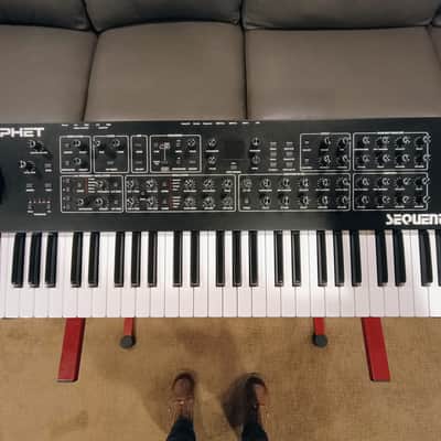 Sequential Prophet Rev2 61-Key 16-Voice Polyphonic Synthesizer 2018 - Present - Black with Wood Sides image 1