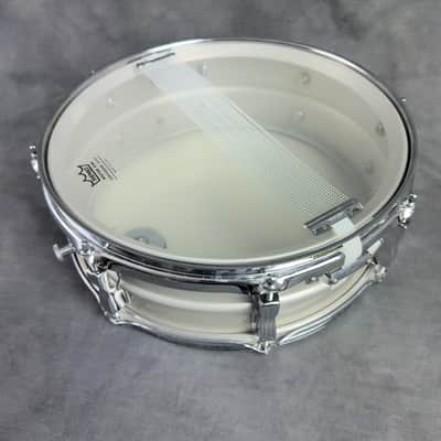 1970s Ludwig Acrolite 14x5 Aluminum Snare Drum with Hard Case - Blue & Olive Badge image 12