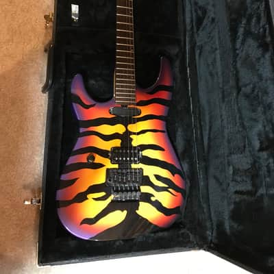 Left Handed ESP Sunburst Tiger George Lynch Signature 1990's Sunburst Tiger image 3
