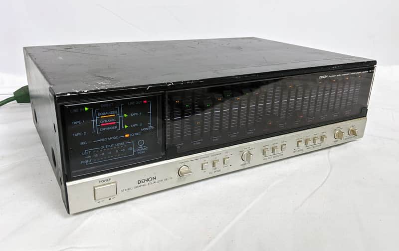 Rare Denon DE-70 Dual 12 Band Stereo Graphic Equalizer MIJ 1980's Black image 1
