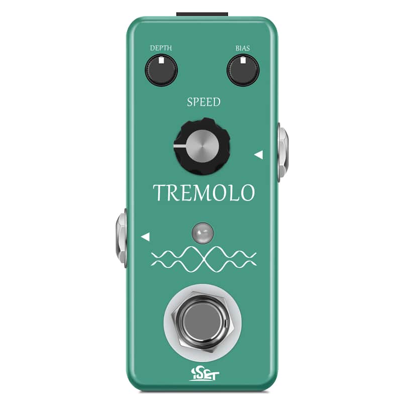 ISET Green Guitar Tremolo Effect Pedal of Classic Trelicopter Effects Tremolo Pedals for Electric Guitar Effect True Bypass image 1