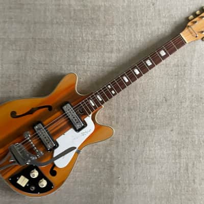 1960’s Teisco EP-8T WILDWOOD Hollowbody Electric Guitar MIJ Japan Rare Finish Surf’s Up Psychedelic image 2